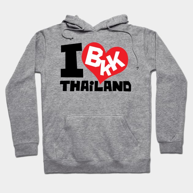 BKK I Love Bangkok Hoodie by KewaleeTee